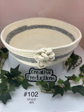 Robe basket with fabric trim