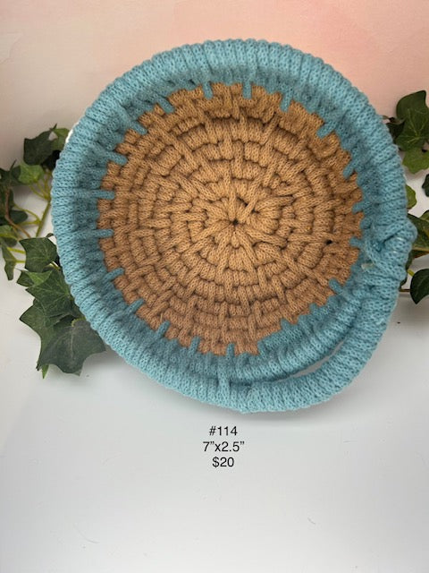 Coil wrap rope basket