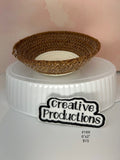 Rope basket in brown tones fabric insert.